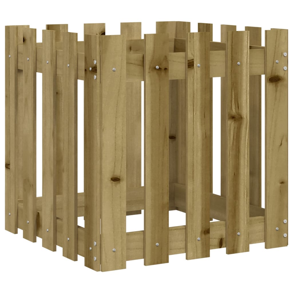 Sodo lovelis, 50x50x50cm, impregnuota pušis, tvorelės dizaino Sodo lovelis, 50x50x50cm, impregnuota pušis, tvorelės dizaino - Image 4