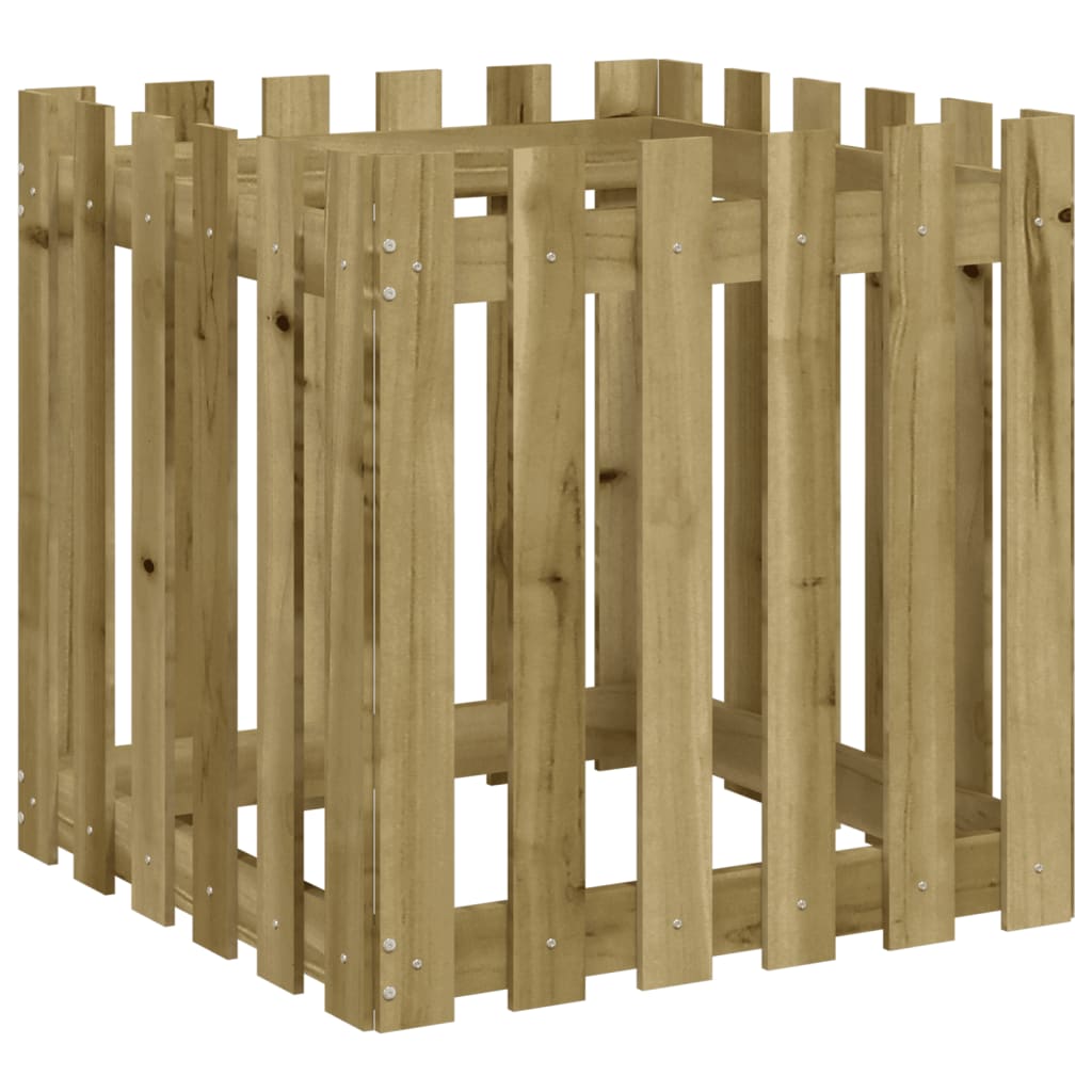 Sodo lovelis, 60x60x60cm, impregnuota pušis, tvorelės dizaino Sodo lovelis, 60x60x60cm, impregnuota pušis, tvorelės dizaino - Image 4