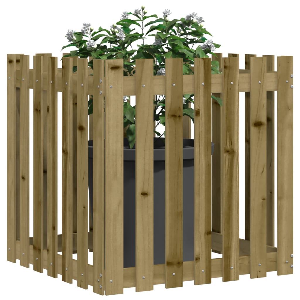 Sodo lovelis, 70x70x70cm, impregnuota pušis, tvorelės dizaino Sodo lovelis, 70x70x70cm, impregnuota pušis, tvorelės dizaino - Image 3