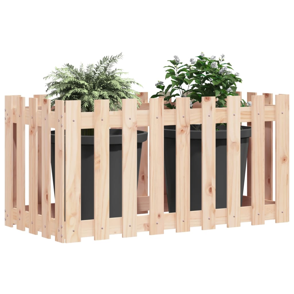 Sodo lovelis, 100x50x50cm, pušies masyvas, tvorelės dizaino Sodo lovelis, 100x50x50cm, pušies masyvas, tvorelės dizaino - Image 3