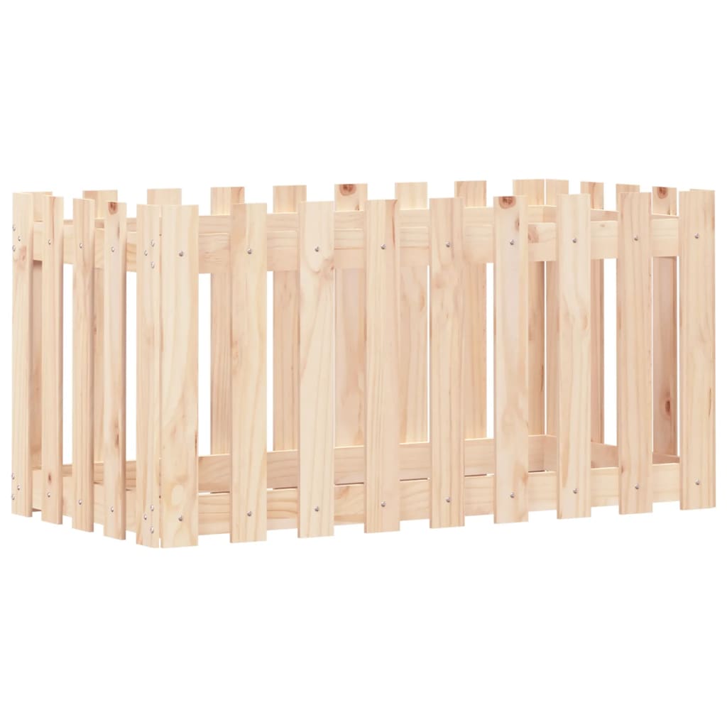 Sodo lovelis, 100x50x50cm, pušies masyvas, tvorelės dizaino Sodo lovelis, 100x50x50cm, pušies masyvas, tvorelės dizaino - Image 4