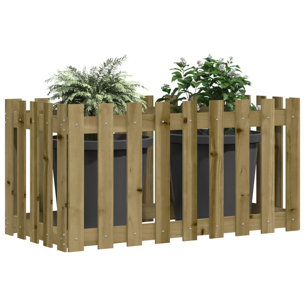 Sodo lovelis, 100x50x50cm, impregnuota pušis, tvorelės dizaino Sodo lovelis, 100x50x50cm, impregnuota pušis, tvorelės dizaino - Image 3