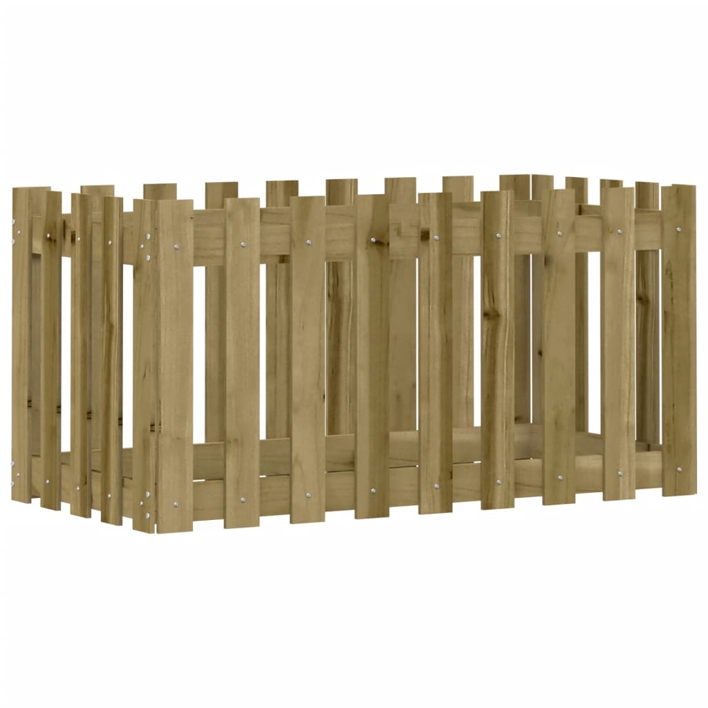 Sodo lovelis, 100x50x50cm, impregnuota pušis, tvorelės dizaino Sodo lovelis, 100x50x50cm, impregnuota pušis, tvorelės dizaino - Image 4