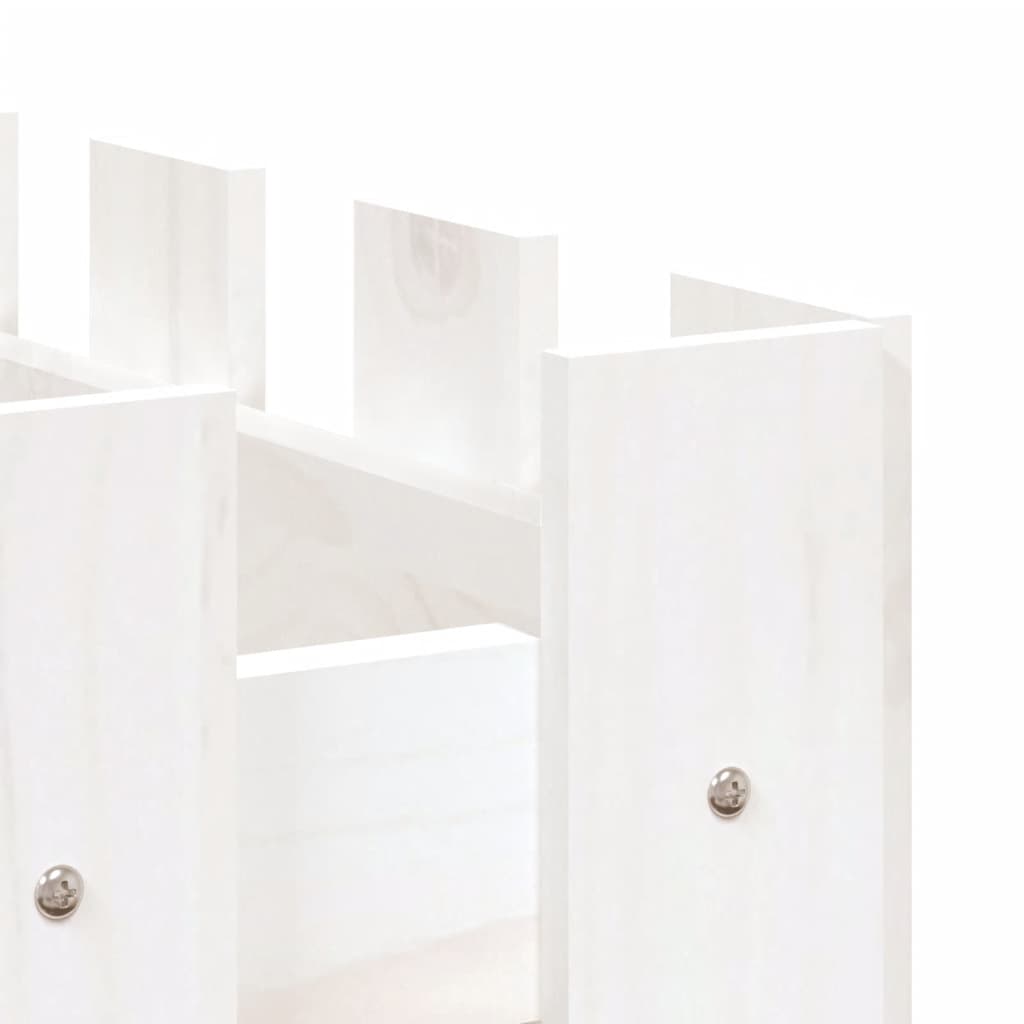 Sodo lovelis, baltas, 150x30x30cm, pušis, tvorelės dizaino Sodo lovelis, baltas, 150x30x30cm, pušis, tvorelės dizaino - Image 7