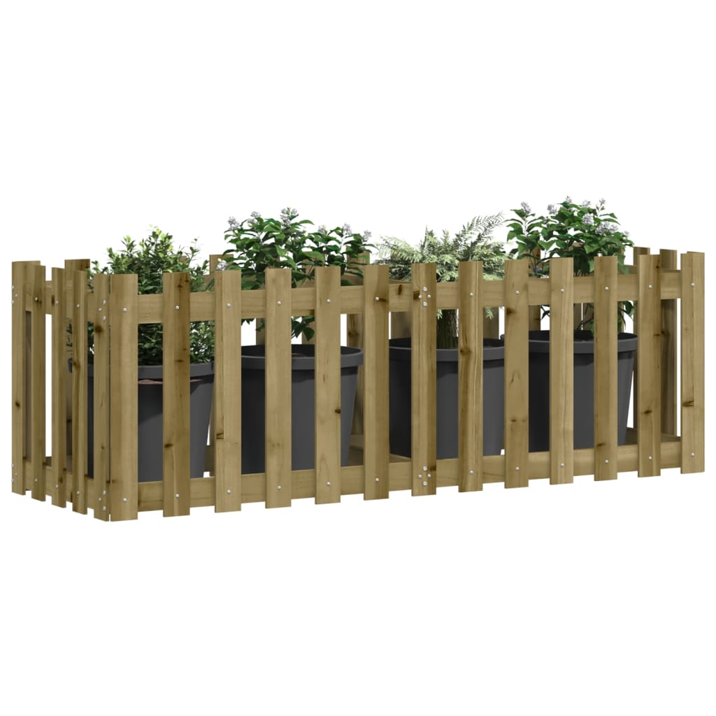 Sodo lovelis, 150x50x50cm, impregnuota pušis, tvorelės dizaino Sodo lovelis, 150x50x50cm, impregnuota pušis, tvorelės dizaino - Image 3