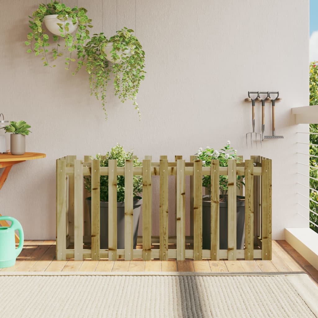 Sodo lovelis, 150x50x70cm, impregnuota pušis, tvorelės dizaino Sodo lovelis, 150x50x70cm, impregnuota pušis, tvorelės dizaino - Image 2