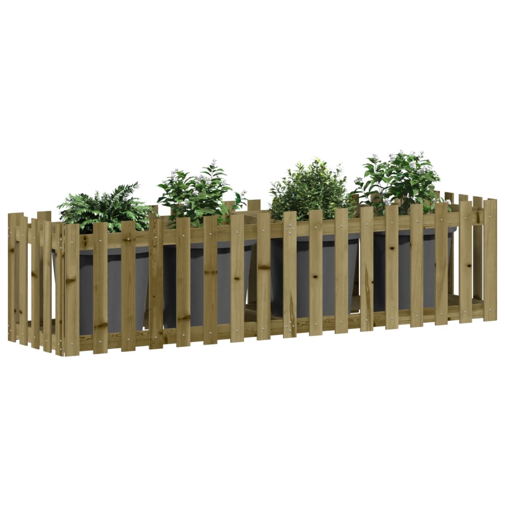 Sodo lovelis, 200x50x50cm, impregnuota pušis, tvorelės dizaino Sodo lovelis, 200x50x50cm, impregnuota pušis, tvorelės dizaino - Image 3