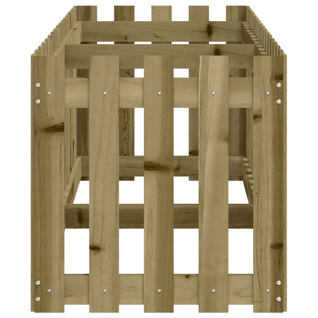 Sodo lovelis, 200x50x50cm, impregnuota pušis, tvorelės dizaino Sodo lovelis, 200x50x50cm, impregnuota pušis, tvorelės dizaino - Image 6