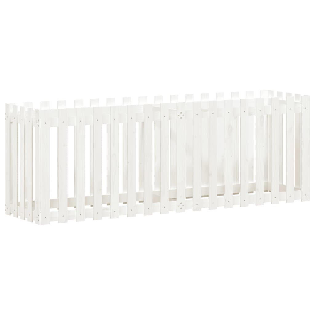 Sodo lovelis, baltas, 200x50x70cm, pušis, tvorelės dizaino Sodo lovelis, baltas, 200x50x70cm, pušis, tvorelės dizaino - Image 4