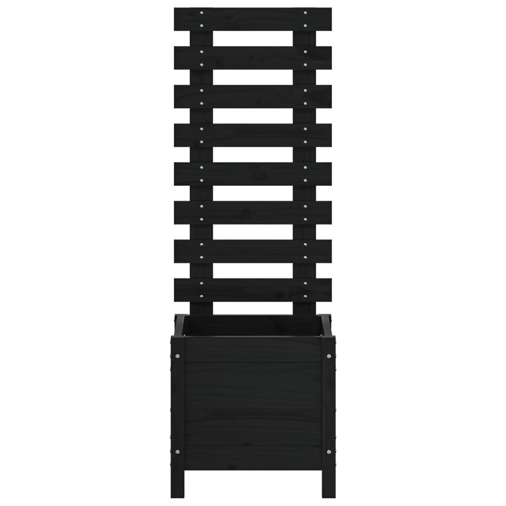 Sodo lovelis su stovu, juodas, 39×39,5x114cm, pušies masyvas Sodo lovelis su stovu, juodas, 39x39,5x114cm, pušies masyvas - Image 5
