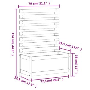 Sodo lovelis su stovu, 79x39,5x114cm, pušies medienos masyvas