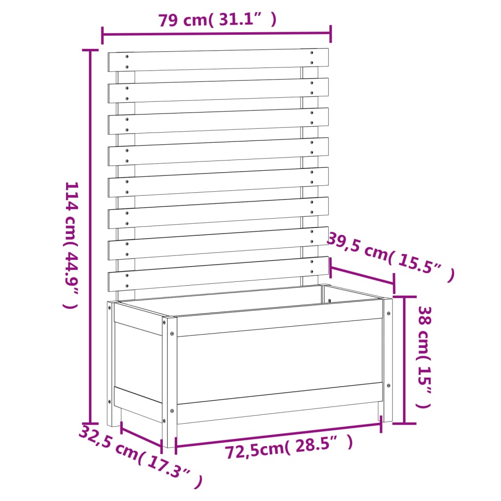 Sodo lovelis su stovu, 79×39,5x114cm, pušies medienos masyvas Sodo lovelis su stovu, 79x39,5x114cm, pušies medienos masyvas