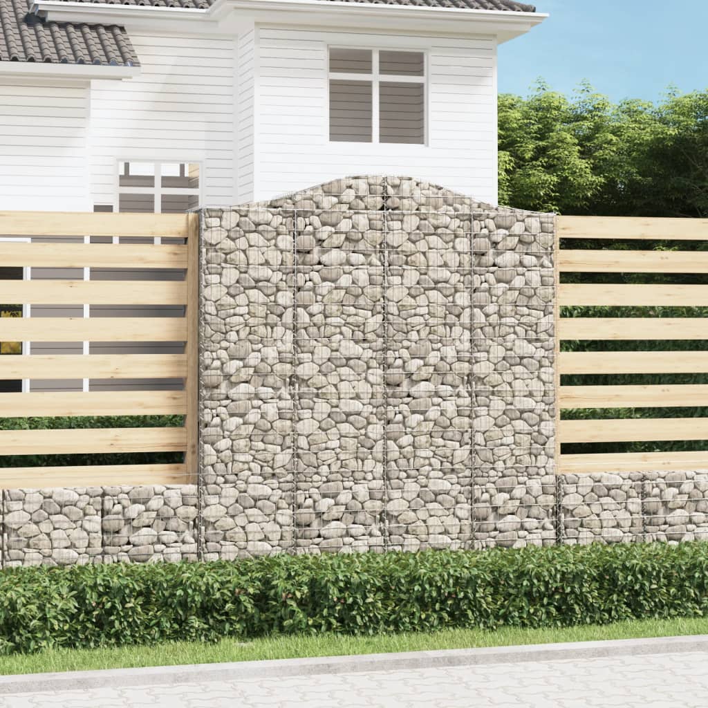 Išlenkti gabiono krepšiai, 12vnt., 200x30x220/240cm, geležis Išlenkti gabiono krepšiai, 12vnt., 200x30x220/240cm, geležis - Image 2