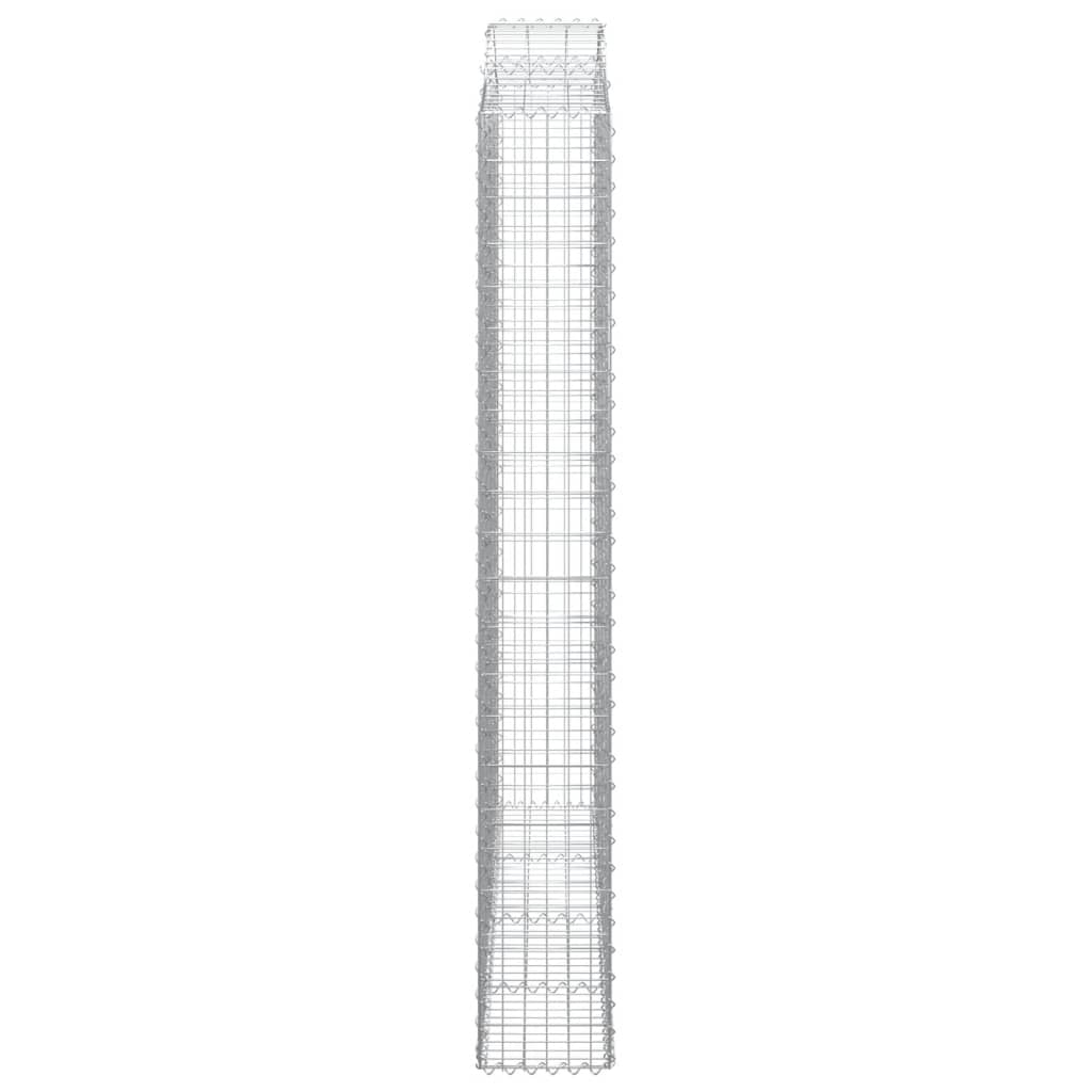 Išlenkti gabiono krepšiai, 15vnt., 200x30x220/240cm, geležis Išlenkti gabiono krepšiai, 15vnt., 200x30x220/240cm, geležis - Image 5
