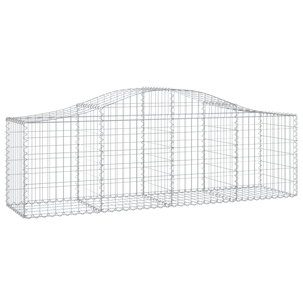 Išlenkti gabiono krepšiai, 7vnt., 200x50x60/80cm, geležis Išlenkti gabiono krepšiai, 7vnt., 200x50x60/80cm, geležis - Image 3