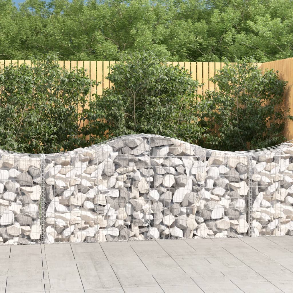 Išlenkti gabiono krepšiai, 13vnt., 200x50x80/100cm, geležis Išlenkti gabiono krepšiai, 13vnt., 200x50x80/100cm, geležis - Image 2