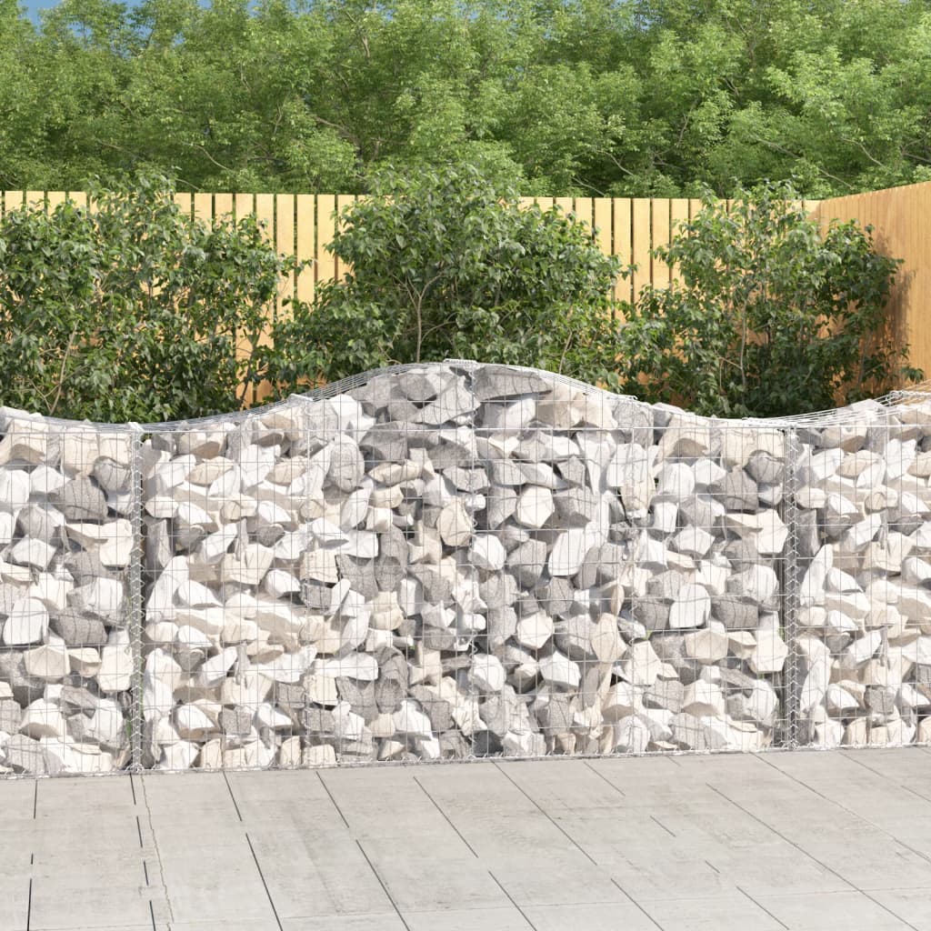 Išlenkti gabiono krepšiai, 14vnt., 200x50x100/120cm, geležis Išlenkti gabiono krepšiai, 14vnt., 200x50x100/120cm, geležis - Image 2