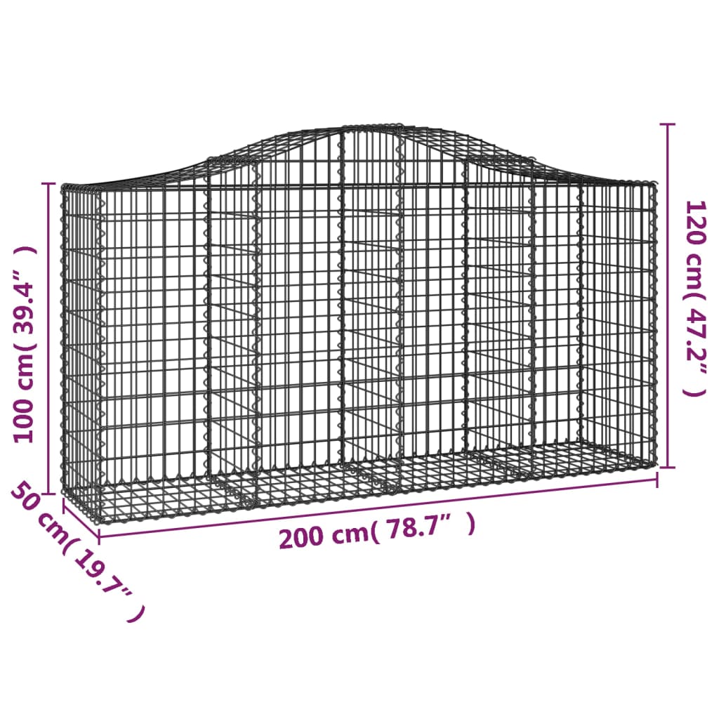 Išlenkti gabiono krepšiai, 30vnt., 200x50x100/120cm, geležis Išlenkti gabiono krepšiai, 30vnt., 200x50x100/120cm, geležis