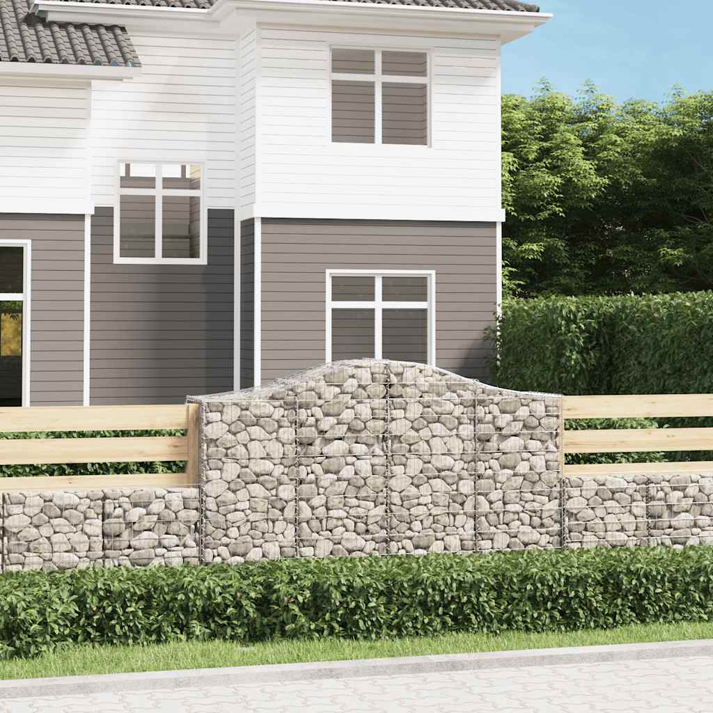Išlenkti gabiono krepšiai, 5vnt., 200x50x120/140cm, geležis Išlenkti gabiono krepšiai, 5vnt., 200x50x120/140cm, geležis - Image 2