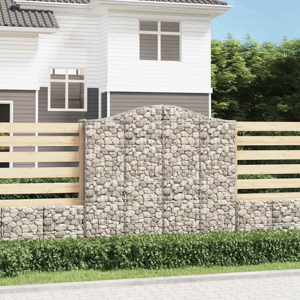 Išlenkti gabiono krepšiai, 2vnt., 200x50x180/200cm, geležis Išlenkti gabiono krepšiai, 2vnt., 200x50x180/200cm, geležis - Image 2