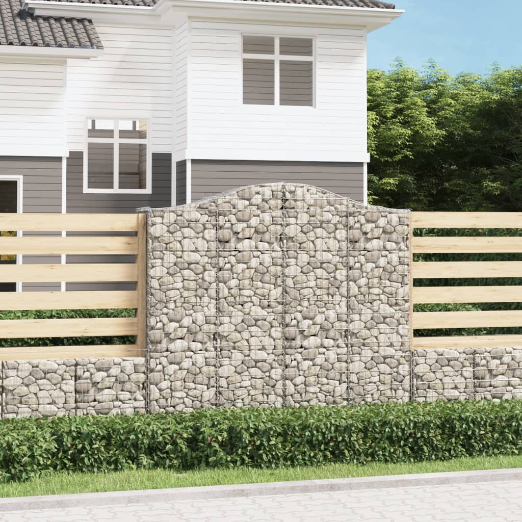 Išlenkti gabiono krepšiai, 3vnt., 200x50x180/200cm, geležis Išlenkti gabiono krepšiai, 3vnt., 200x50x180/200cm, geležis - Image 2
