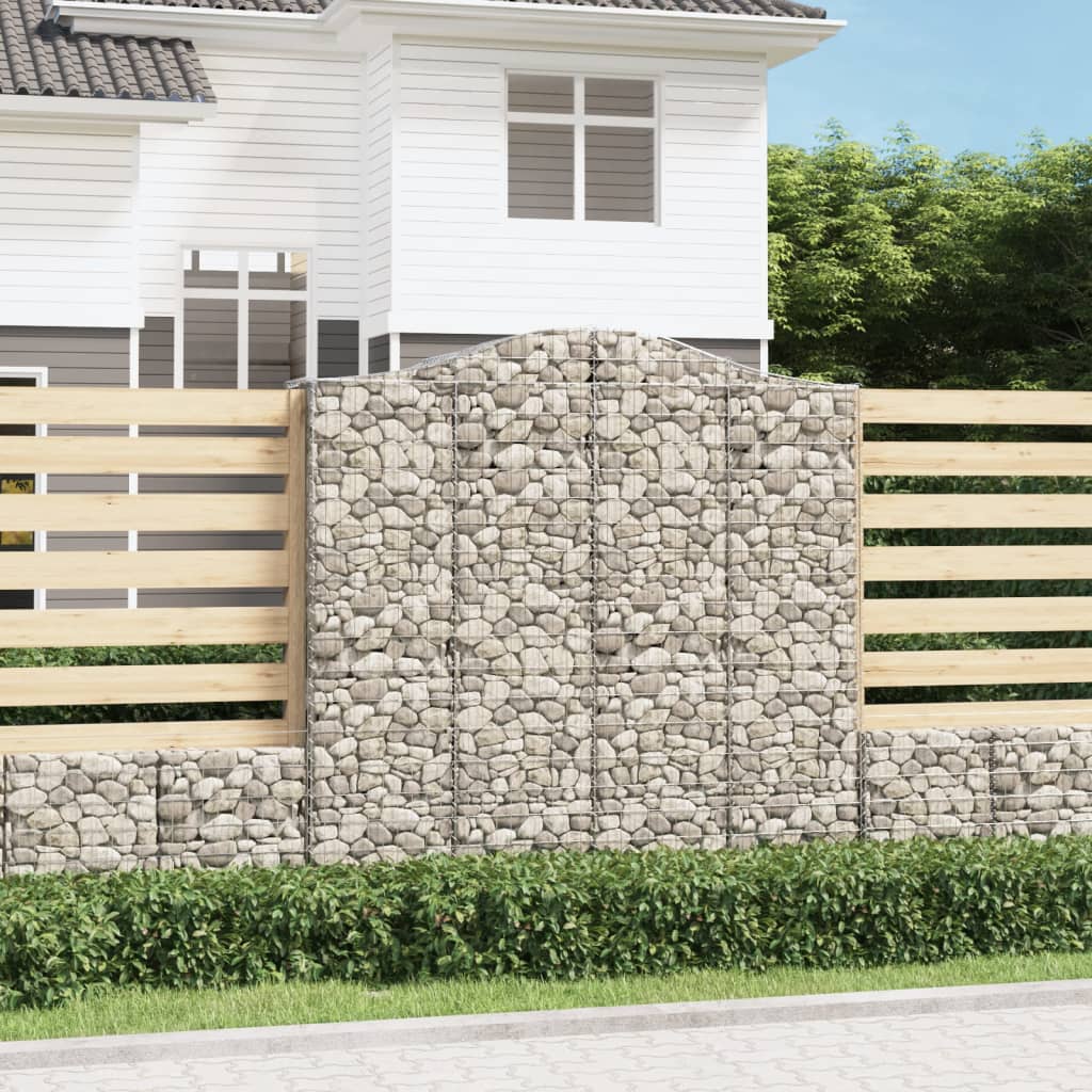 Išlenkti gabiono krepšiai, 5vnt., 200x50x200/220cm, geležis Išlenkti gabiono krepšiai, 5vnt., 200x50x200/220cm, geležis - Image 2