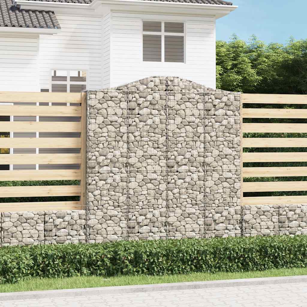 Išlenkti gabiono krepšiai, 7vnt., 200x50x220/240cm, geležis Išlenkti gabiono krepšiai, 7vnt., 200x50x220/240cm, geležis - Image 2