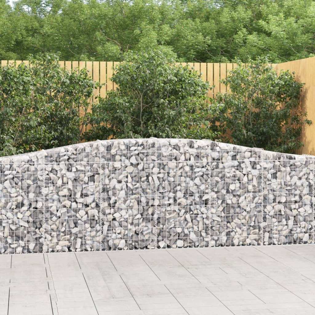 Išlenkti gabiono krepšiai, 2vnt., 400x30x80/100cm, geležis Išlenkti gabiono krepšiai, 2vnt., 400x30x80/100cm, geležis - Image 2