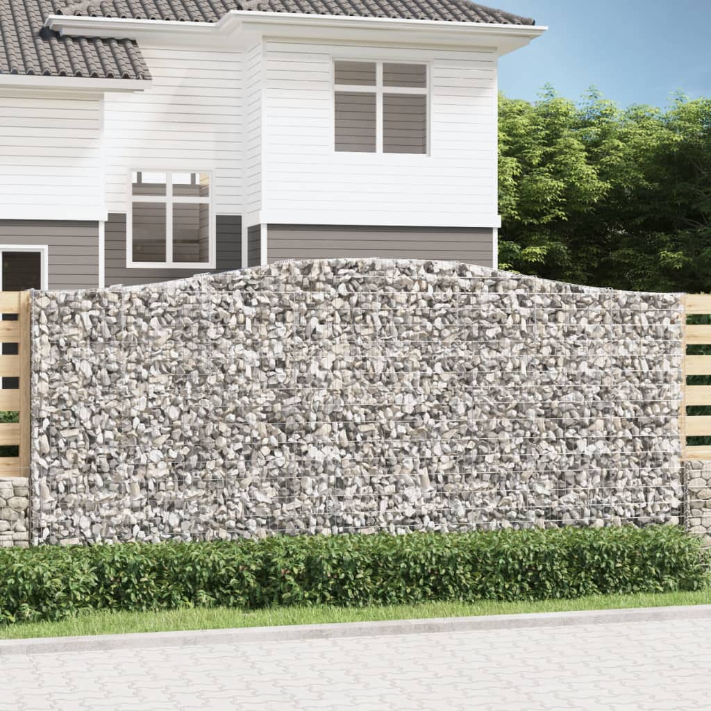 Išlenkti gabiono krepšiai, 9vnt., 400x50x180/200cm, geležis Išlenkti gabiono krepšiai, 9vnt., 400x50x180/200cm, geležis - Image 2