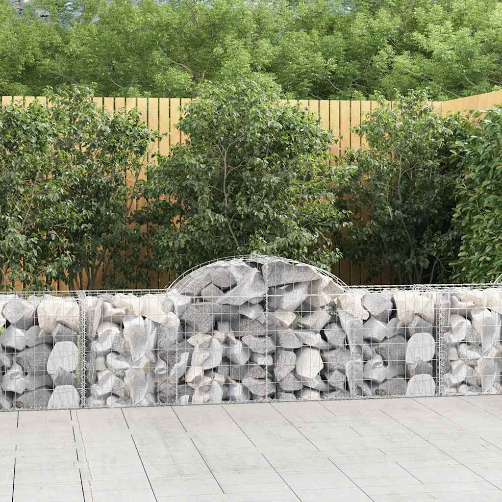 Išlenkti gabiono krepšiai, 12vnt., 200x50x60/80cm, geležis Išlenkti gabiono krepšiai, 12vnt., 200x50x60/80cm, geležis - Image 2