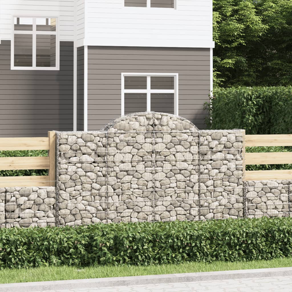 Išlenkti gabiono krepšiai, 3vnt., 200x50x120/140cm, geležis Išlenkti gabiono krepšiai, 3vnt., 200x50x120/140cm, geležis - Image 2