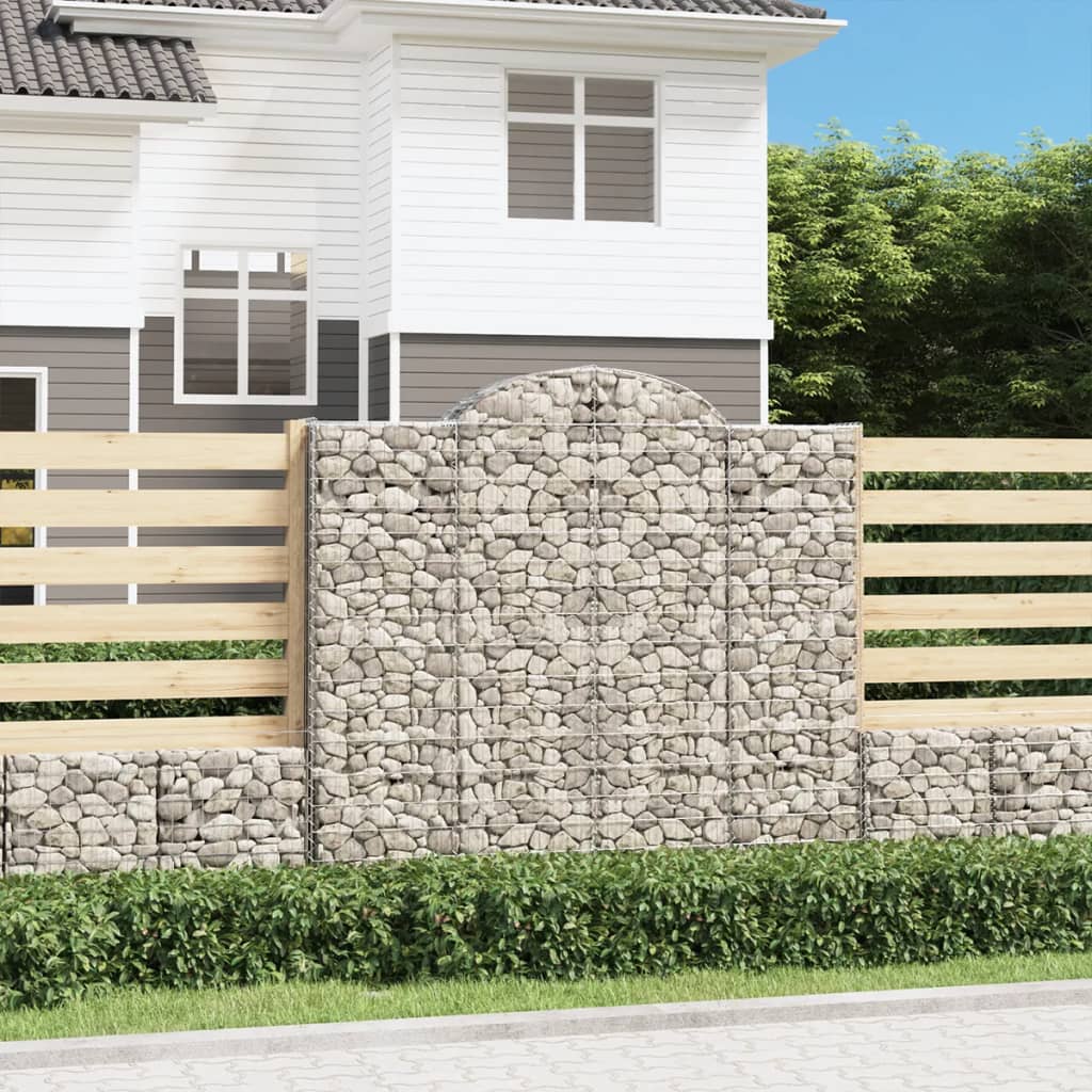 Išlenkti gabiono krepšiai, 8vnt., 200x50x180/200cm, geležis Išlenkti gabiono krepšiai, 8vnt., 200x50x180/200cm, geležis - Image 2