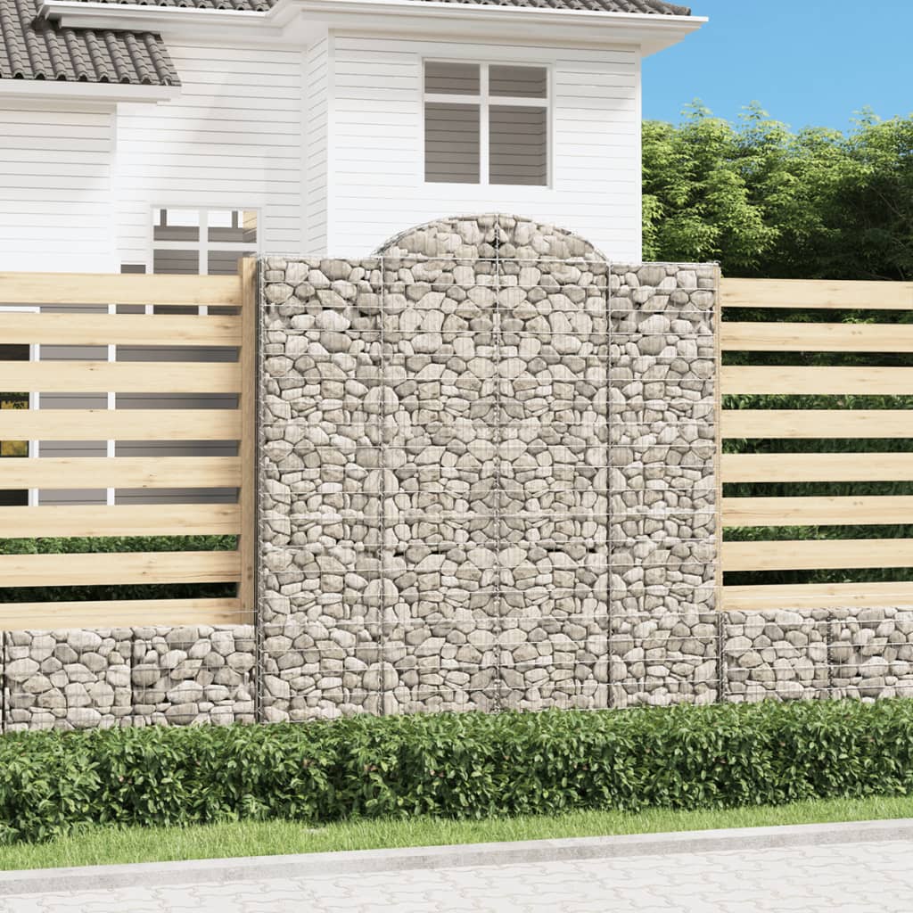 Išlenkti gabiono krepšiai, 4vnt., 200x50x220/240cm, geležis Išlenkti gabiono krepšiai, 4vnt., 200x50x220/240cm, geležis - Image 2