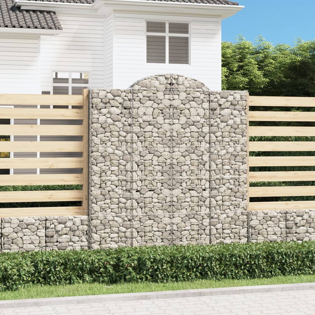 Išlenkti gabiono krepšiai, 5vnt., 200x50x220/240cm, geležis Išlenkti gabiono krepšiai, 5vnt., 200x50x220/240cm, geležis - Image 2