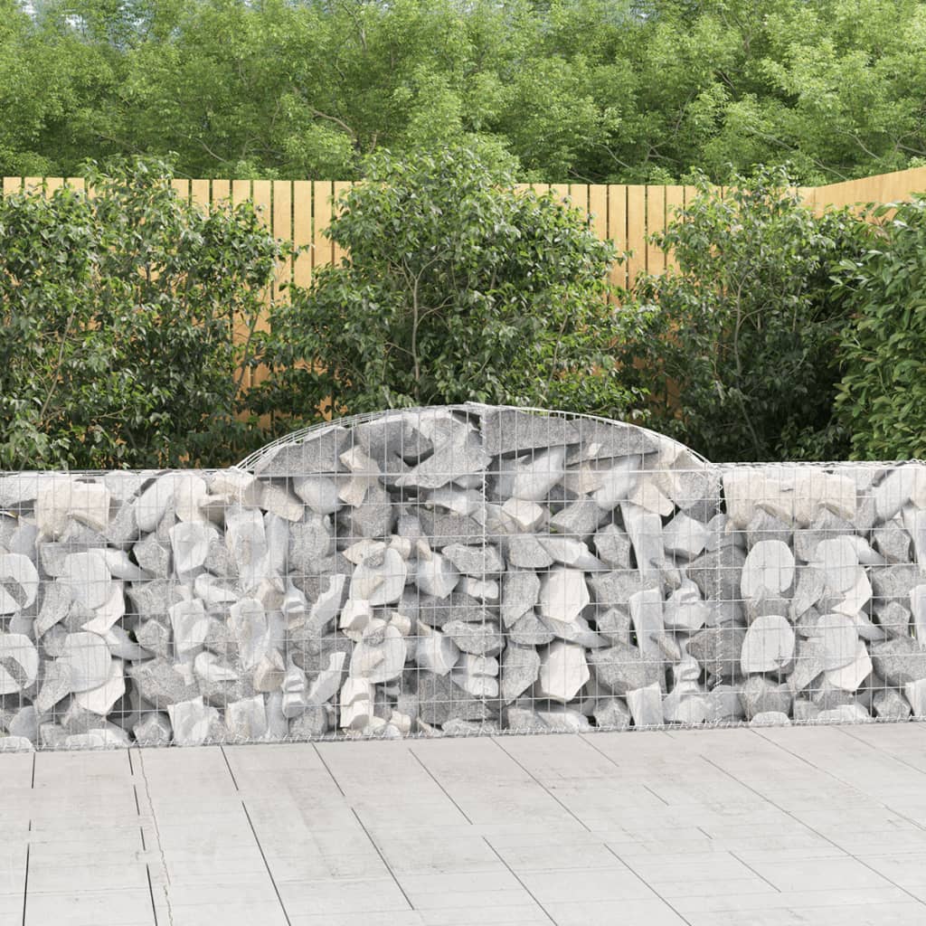 Išlenkti gabiono krepšiai, 4vnt., 300x30x80/100cm, geležis Išlenkti gabiono krepšiai, 4vnt., 300x30x80/100cm, geležis - Image 2