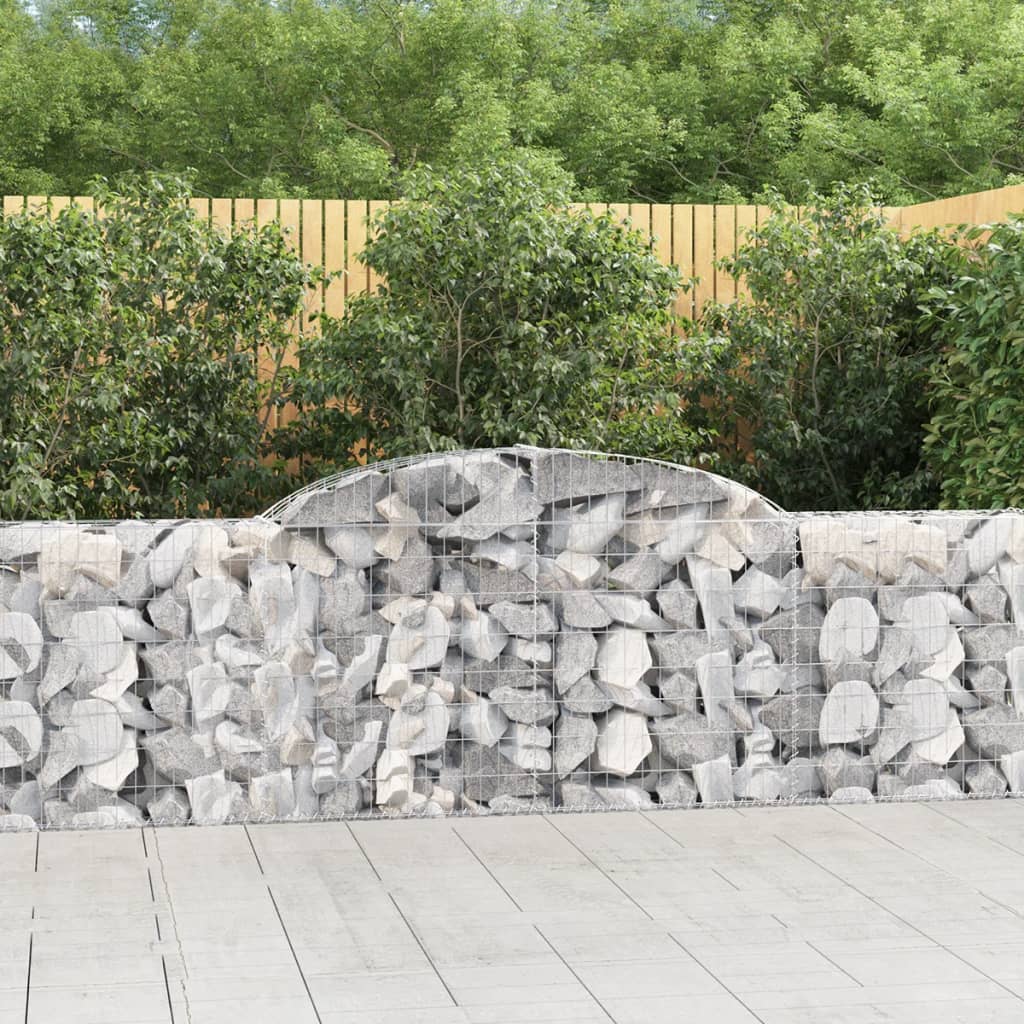 Išlenkti gabiono krepšiai, 9vnt., 300x30x80/100cm, geležis Išlenkti gabiono krepšiai, 9vnt., 300x30x80/100cm, geležis - Image 2