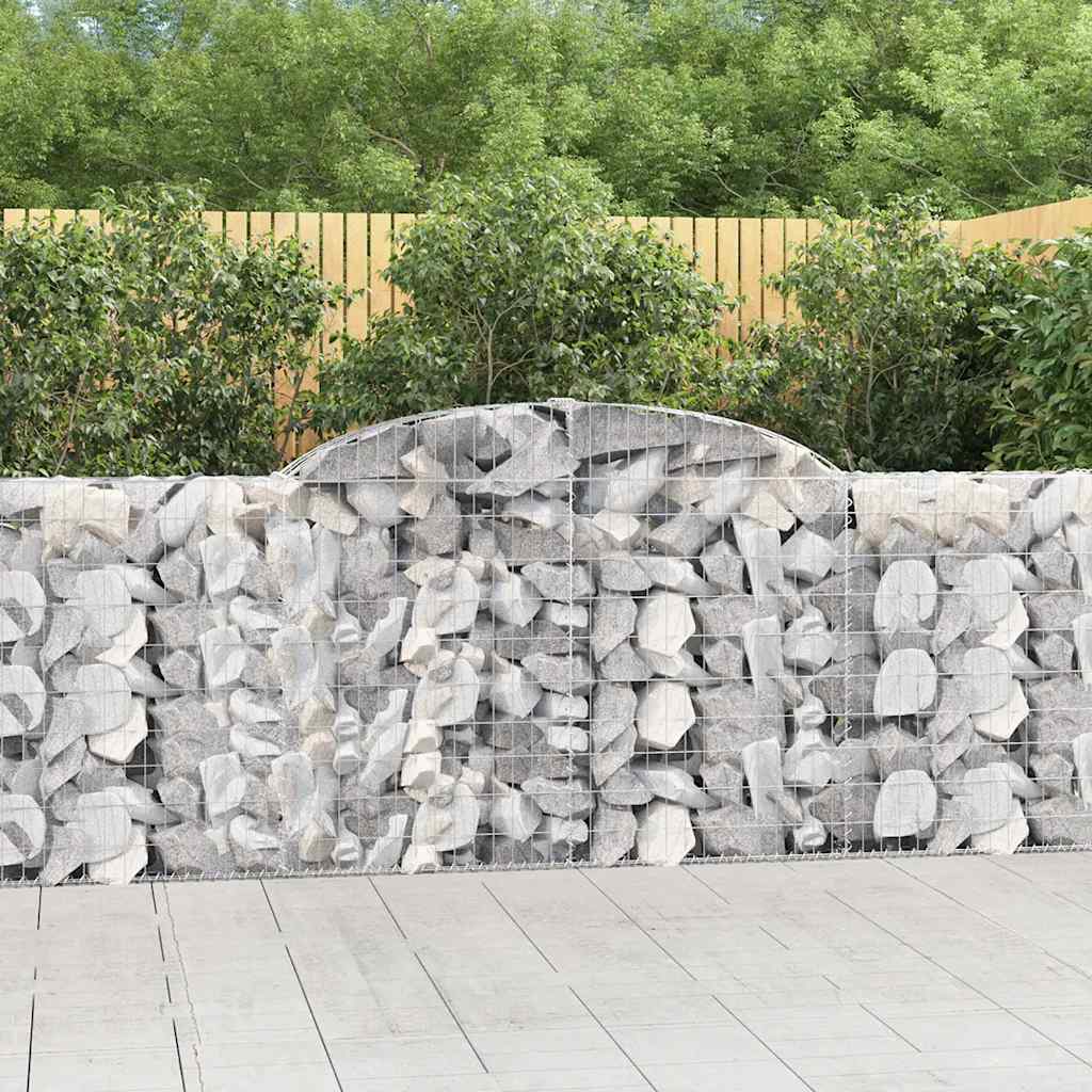 Išlenkti gabiono krepšiai, 5vnt., 300x30x100/120cm, geležis Išlenkti gabiono krepšiai, 5vnt., 300x30x100/120cm, geležis - Image 2