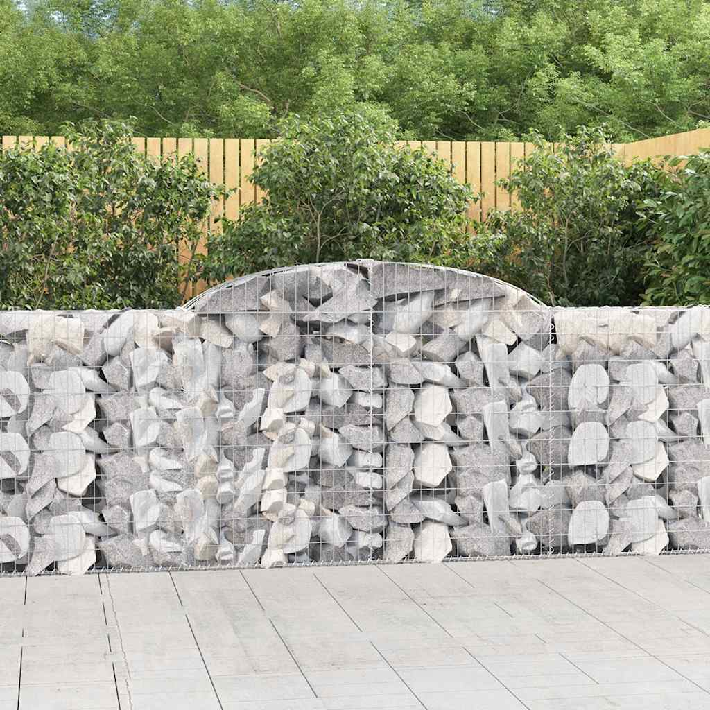 Išlenkti gabiono krepšiai, 8vnt., 300x30x100/120cm, geležis Išlenkti gabiono krepšiai, 8vnt., 300x30x100/120cm, geležis - Image 2