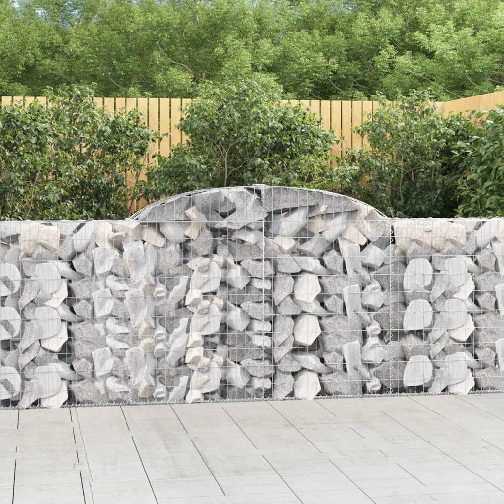 Išlenkti gabiono krepšiai, 9vnt., 300x30x100/120cm, geležis Išlenkti gabiono krepšiai, 9vnt., 300x30x100/120cm, geležis - Image 2