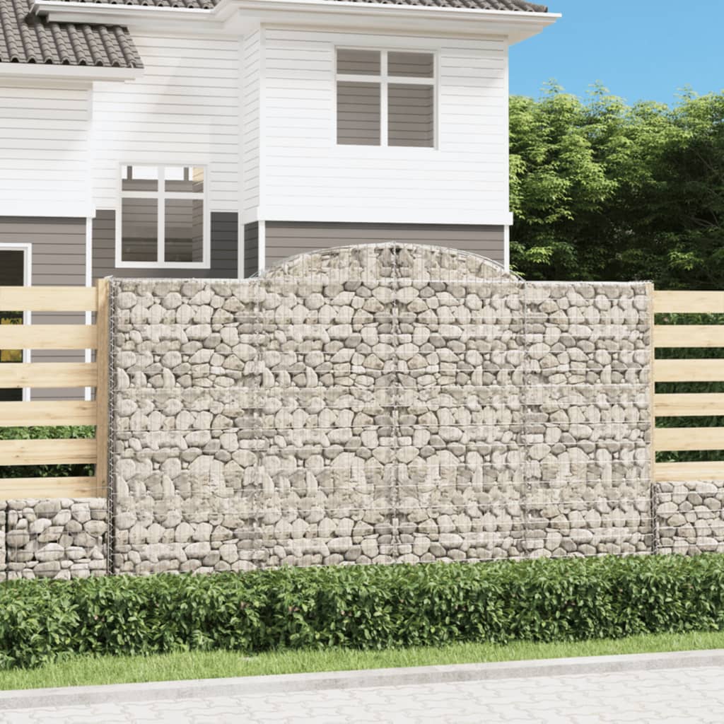 Išlenkti gabiono krepšiai, 2vnt., 200x30x180/200cm, geležis Išlenkti gabiono krepšiai, 2vnt., 200x30x180/200cm, geležis - Image 2