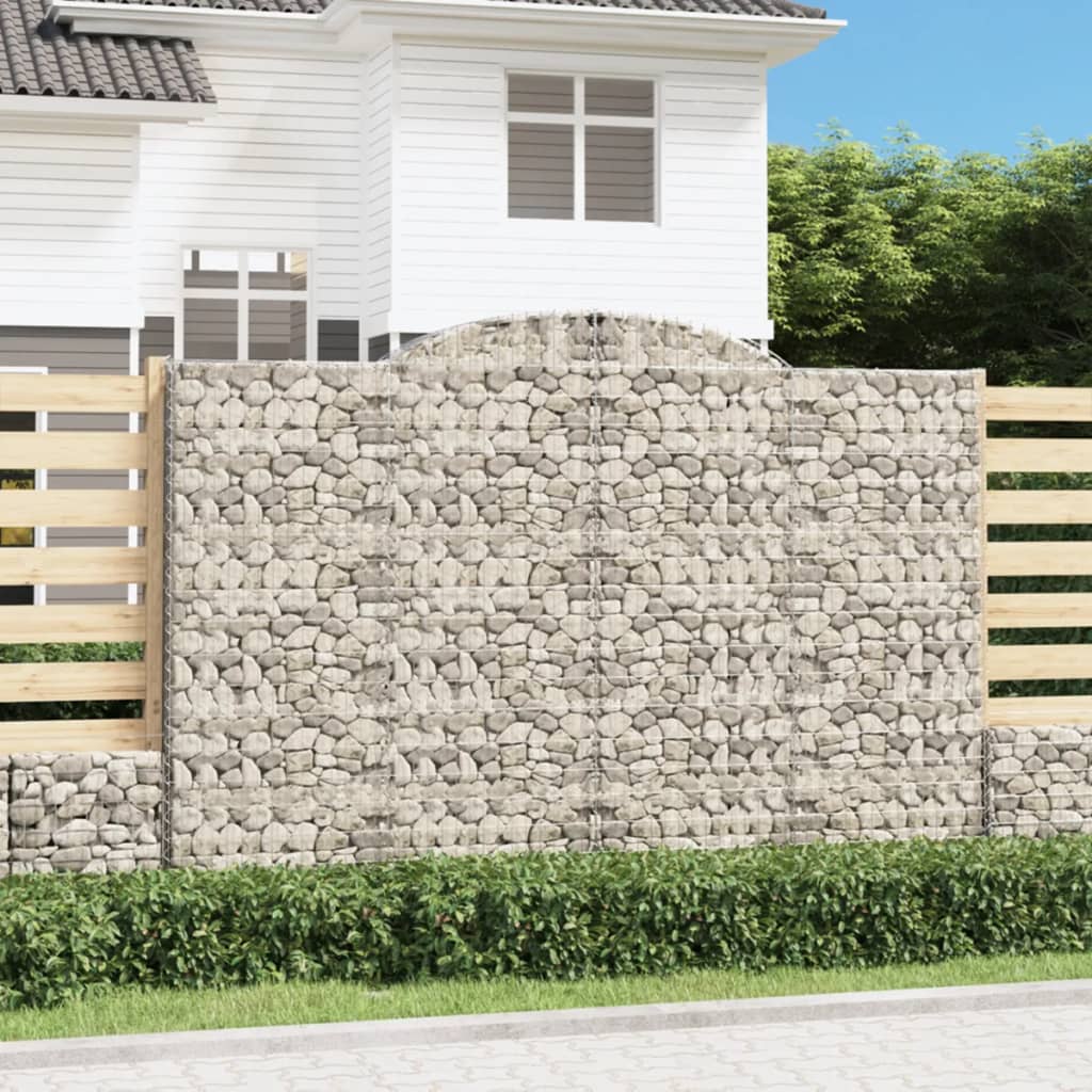 Išlenkti gabiono krepšiai, 5vnt., 300x30x200/220cm, geležis Išlenkti gabiono krepšiai, 5vnt., 300x30x200/220cm, geležis - Image 2