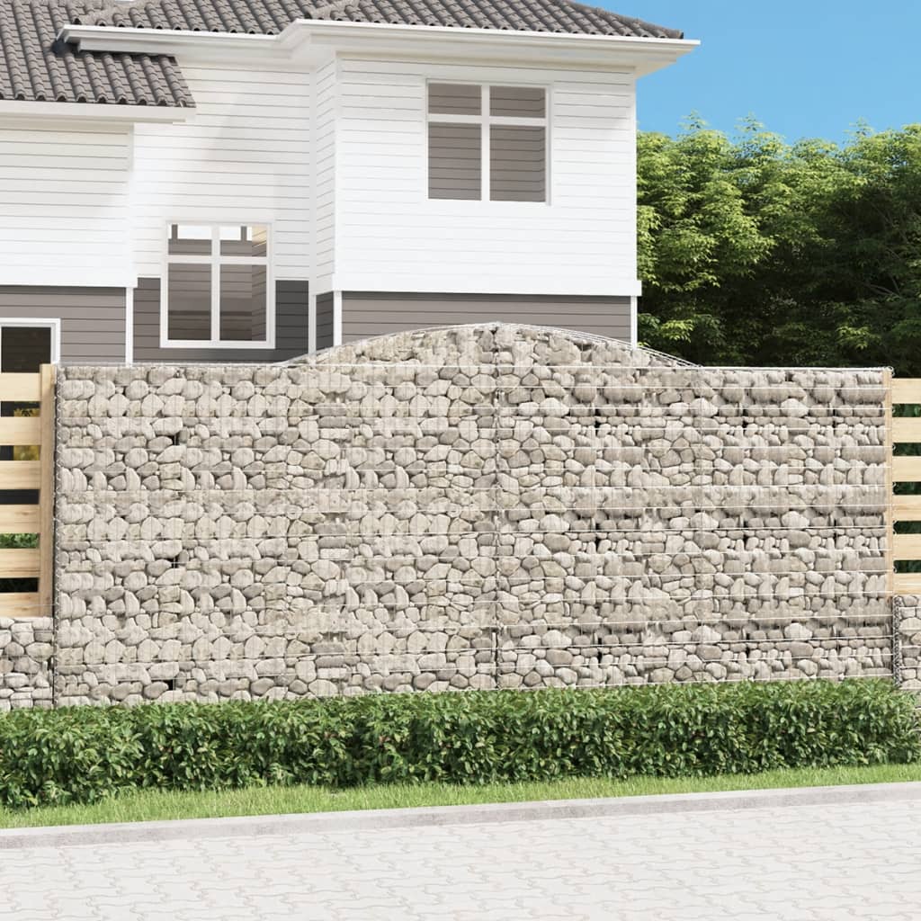 Išlenkti gabiono krepšiai, 3vnt., 400x50x180/200cm, geležis Išlenkti gabiono krepšiai, 3vnt., 400x50x180/200cm, geležis - Image 2