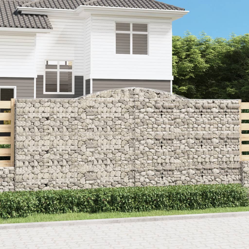 Išlenkti gabiono krepšiai, 8vnt., 400x50x180/200cm, geležis Išlenkti gabiono krepšiai, 8vnt., 400x50x180/200cm, geležis - Image 2