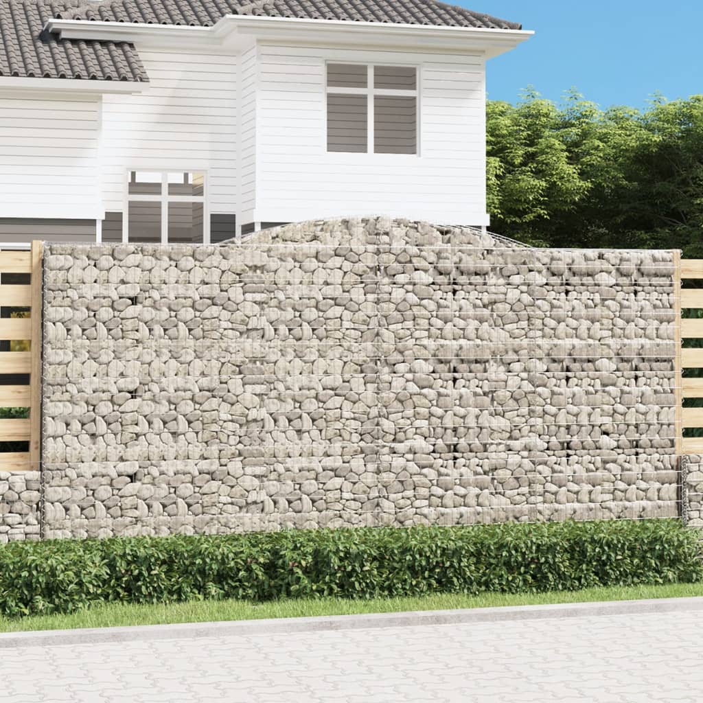Išlenkti gabiono krepšiai, 6vnt., 400x50x200/220cm, geležis Išlenkti gabiono krepšiai, 6vnt., 400x50x200/220cm, geležis - Image 2