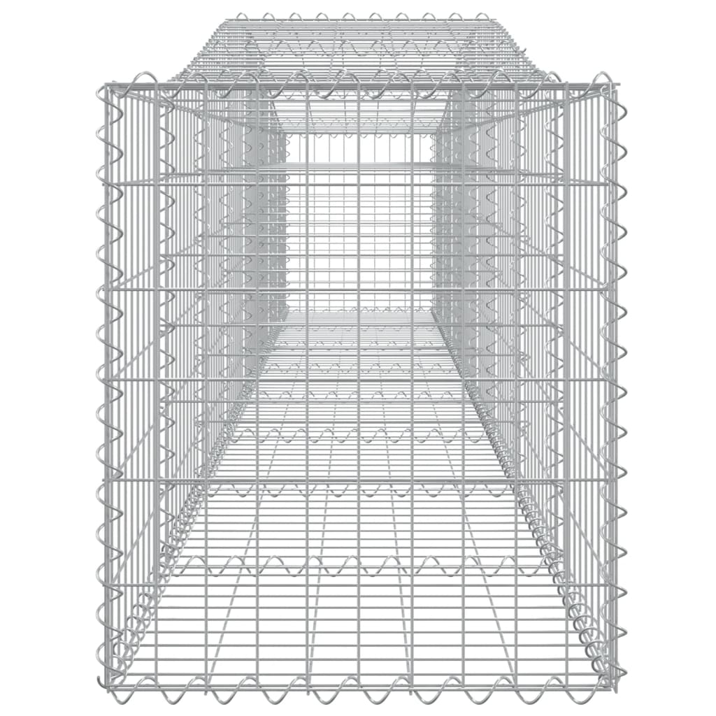 Išlenktas gabiono krepšys, 400x50x60/80 cm, geležis Išlenktas gabiono krepšys, 400x50x60/80 cm, geležis - Image 4