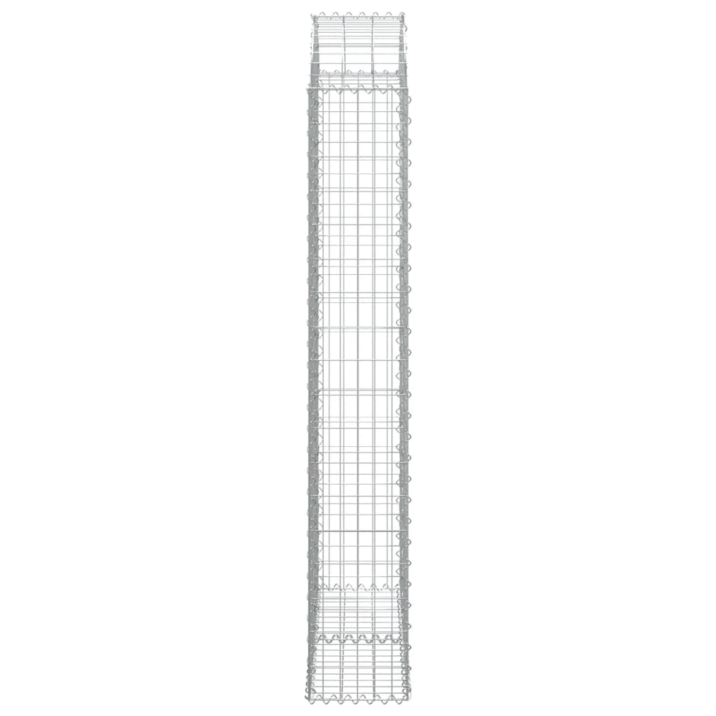 Išlenktas gabiono krepšys, 100x30x180/200 cm, geležis Išlenktas gabiono krepšys, 100x30x180/200 cm, geležis - Image 4