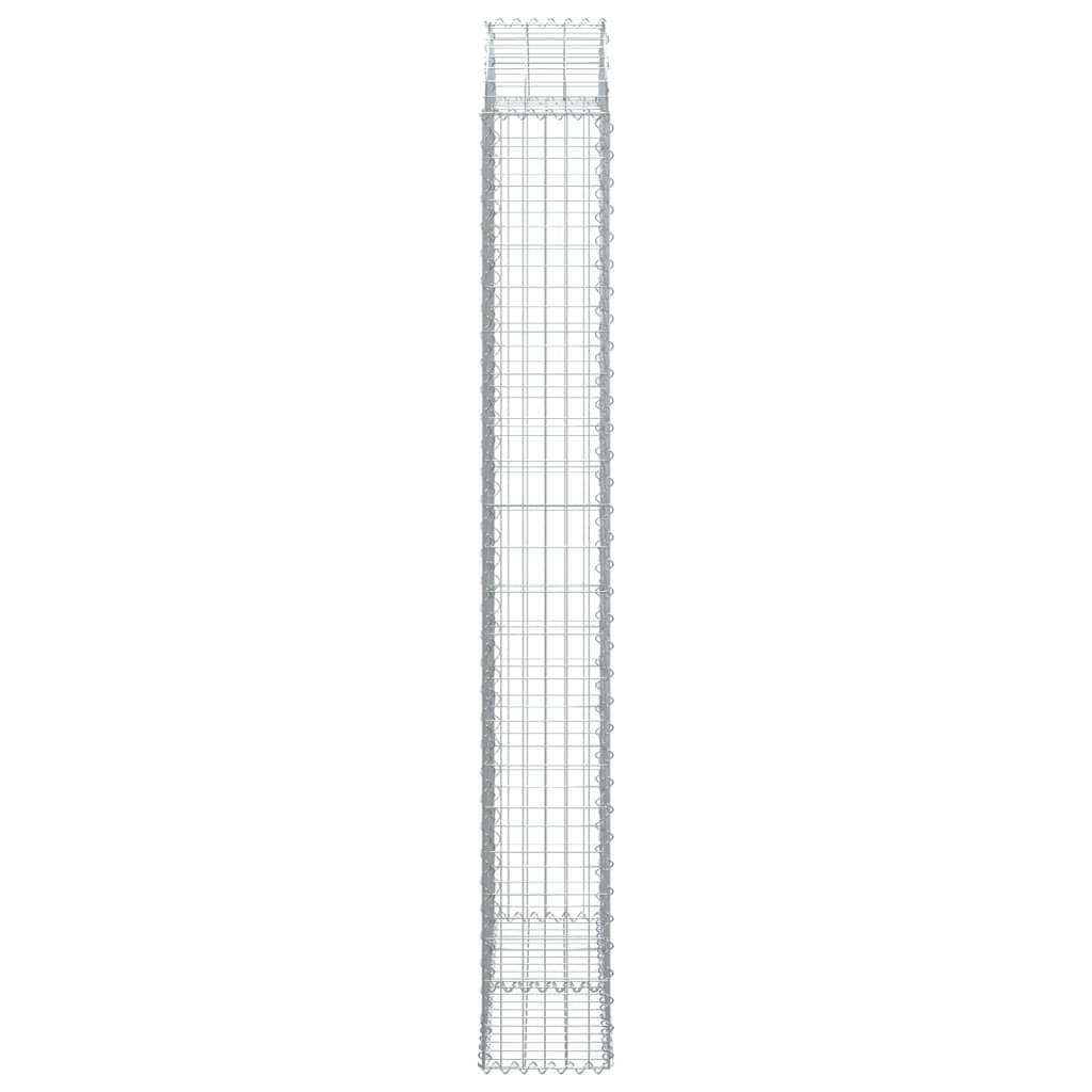 Išlenktas gabiono krepšys, 100x30x220/240 cm, geležis Išlenktas gabiono krepšys, 100x30x220/240 cm, geležis - Image 4