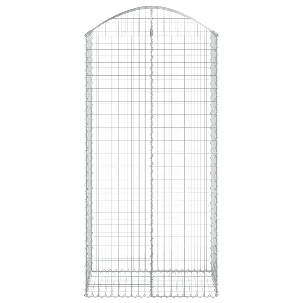 Išlenktas gabiono krepšys, 100x50x200/220 cm, geležis Išlenktas gabiono krepšys, 100x50x200/220 cm, geležis - Image 3