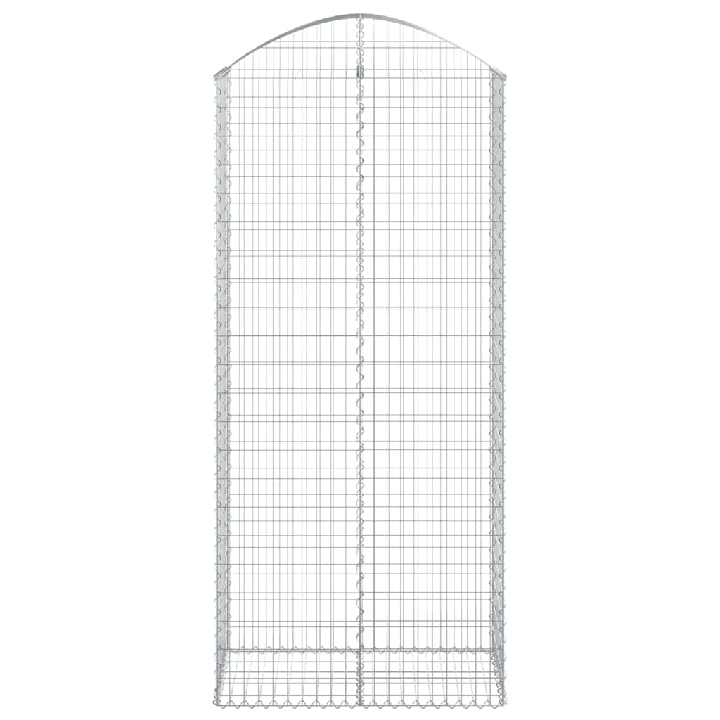 Išlenktas gabiono krepšys, 100x50x220/240 cm, geležis Išlenktas gabiono krepšys, 100x50x220/240 cm, geležis - Image 3