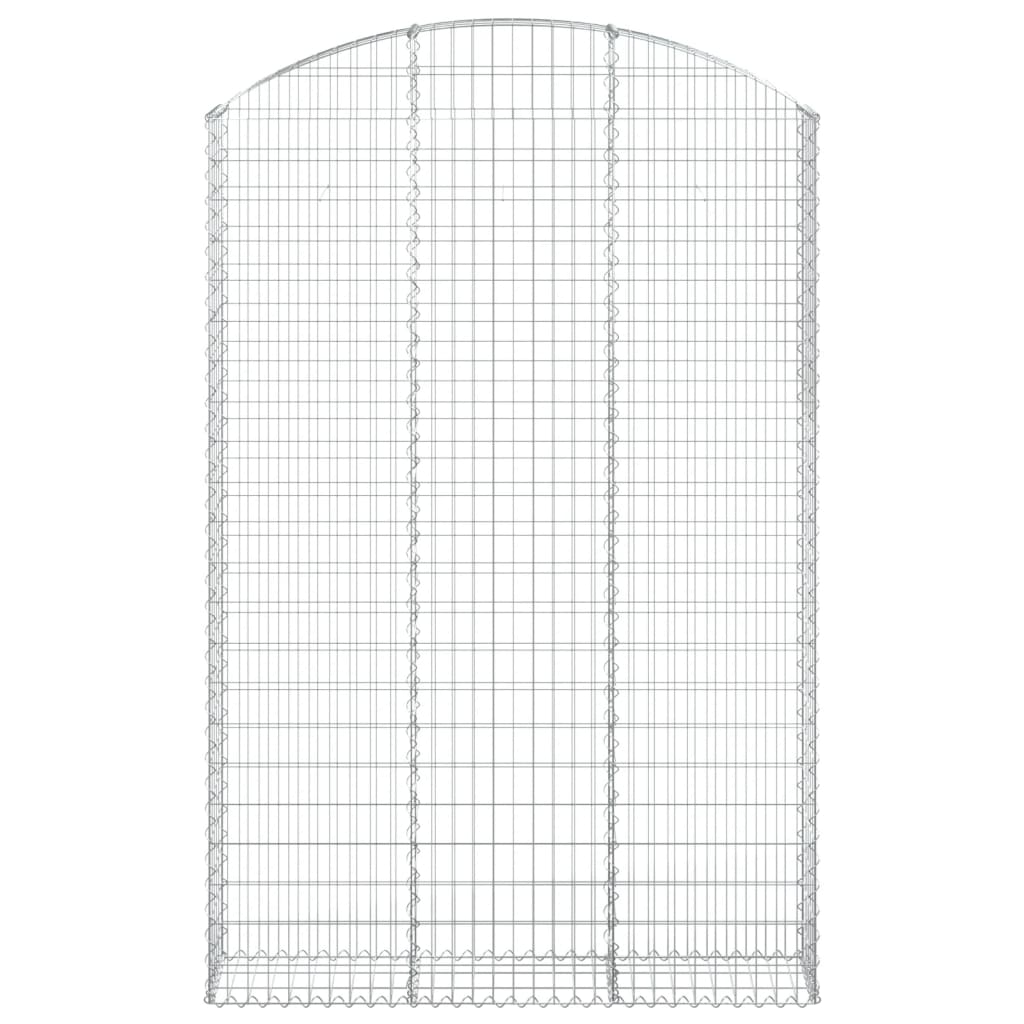 Išlenktas gabiono krepšys, 150x30x220/240 cm, geležis Išlenktas gabiono krepšys, 150x30x220/240 cm, geležis - Image 3
